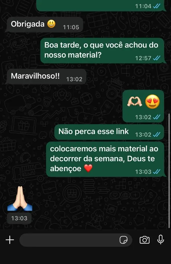 Depoimento de Cliente via WhatsApp