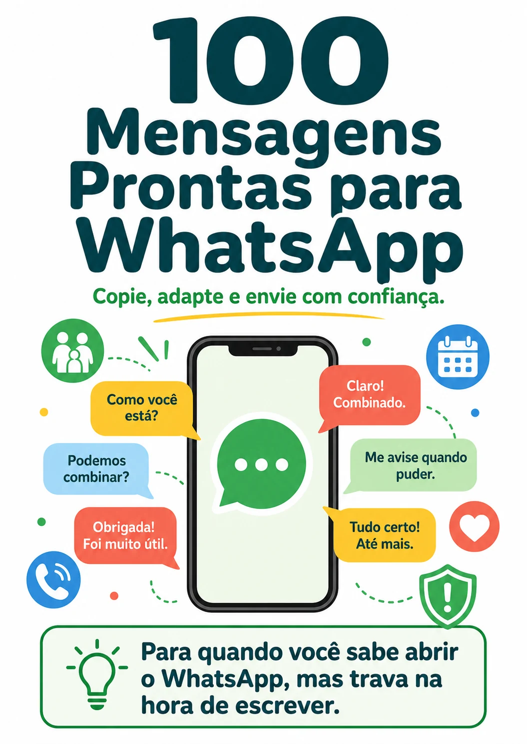 100 mensagens prontas para responder sem travar ou escrever do zero