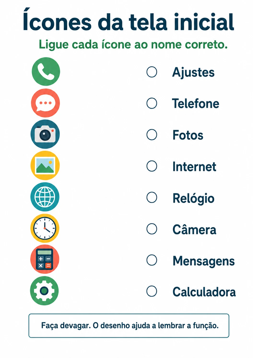 Página 2 - Atividade: ícones da tela inicial